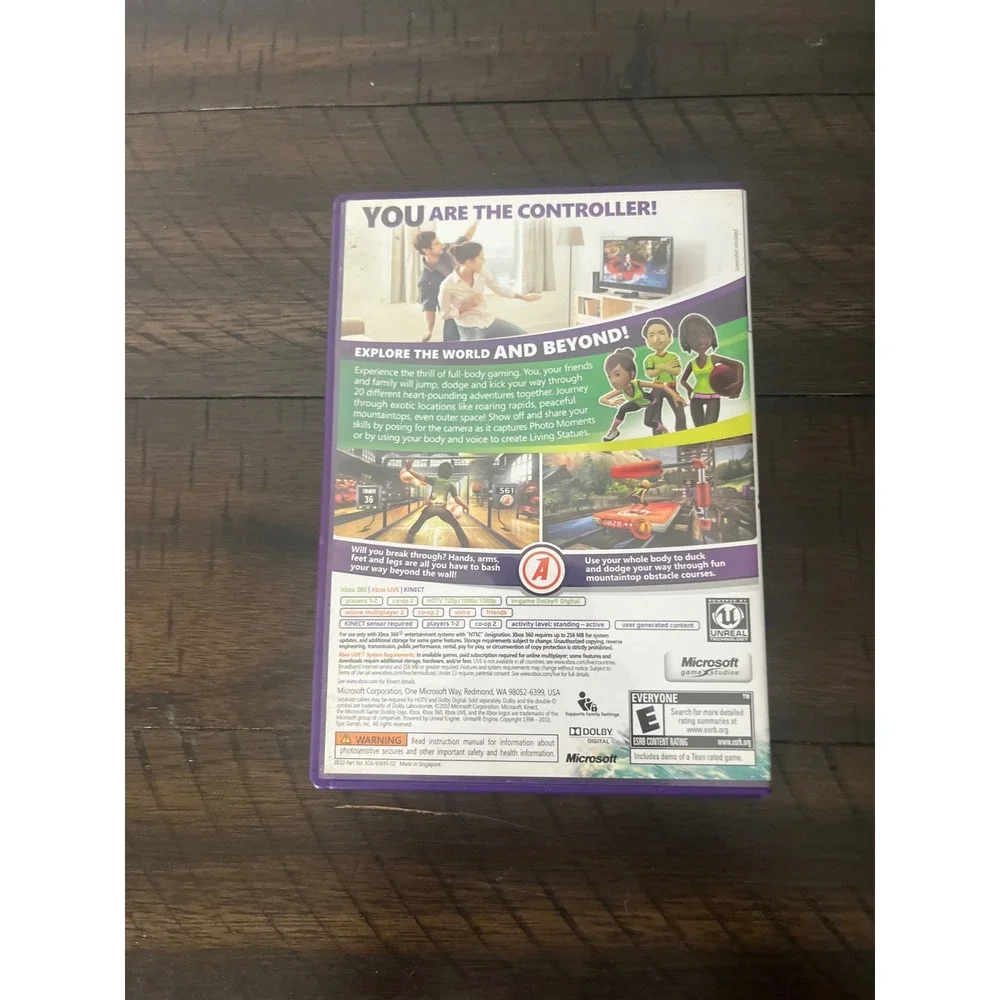 Kinect Adventures! Xbox 360 Game Microsoft Kinect Sensor Required CIB Excellent